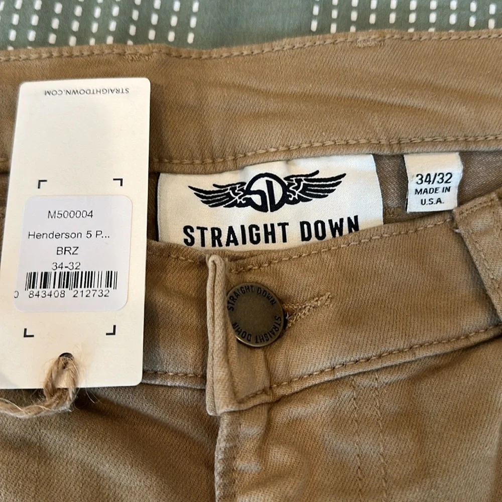 Straight Down Men's Henderson 5-Pocket Pant - Bronze 
34x32 - Picture 5 of 7